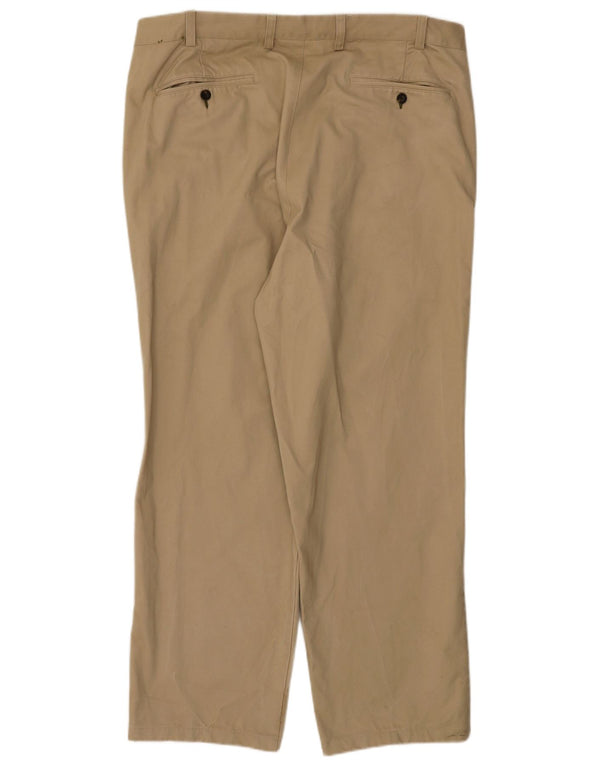 Orvis Mens Pegged Chino Trousers W40 L30 Beige Cotton