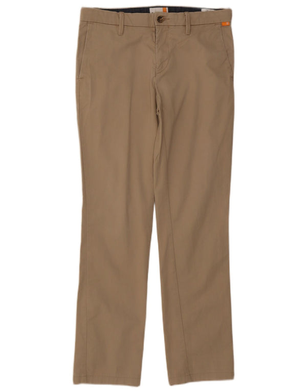 Calça cargo masculina Timberland Slim Fit W30 L30 algodão bege