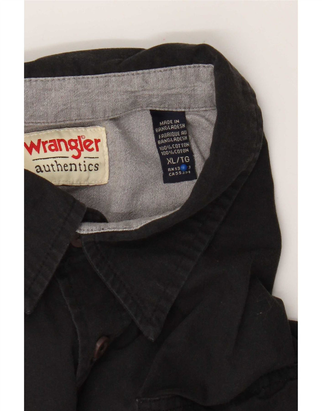 Camisa Wrangler masculina de manga curta XL algodão preto