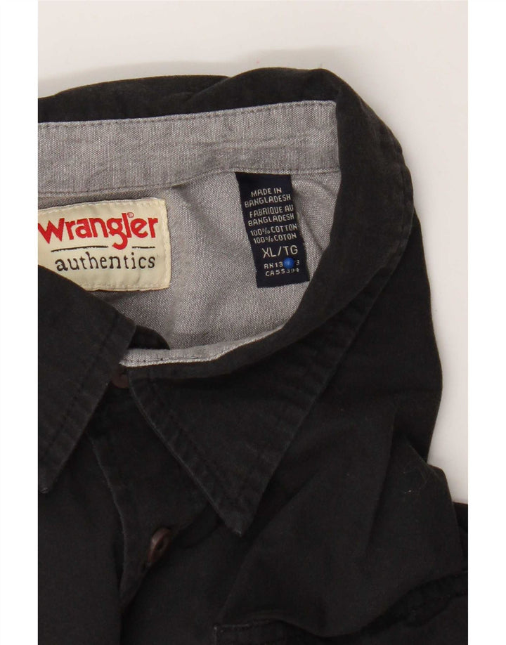 Camisa Wrangler masculina de manga curta XL algodão preto