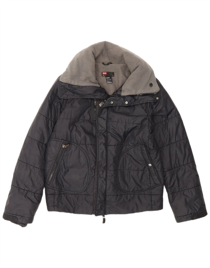 Jaqueta acolchoada masculina Diesel UK 36 pequena nylon preta