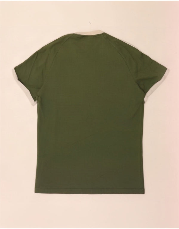 Adidas Mens Camiseta Top Grande Algodão Verde