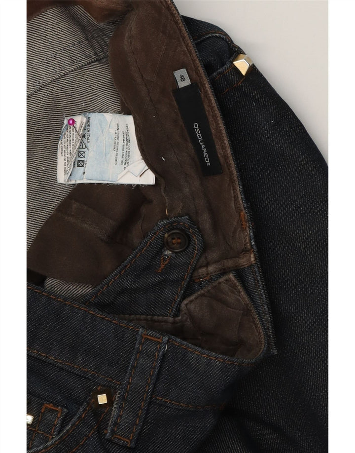 DSQUARED2 Jeans Slim Feminino IT 48 XL W32 L31 Azul Marinho Algodão