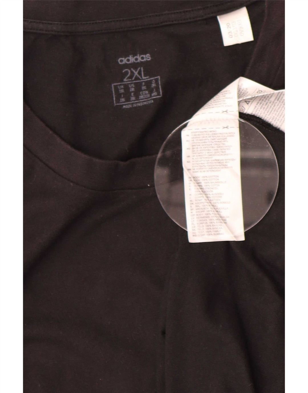 Camiseta masculina Adidas Top 2XL algodão preto
