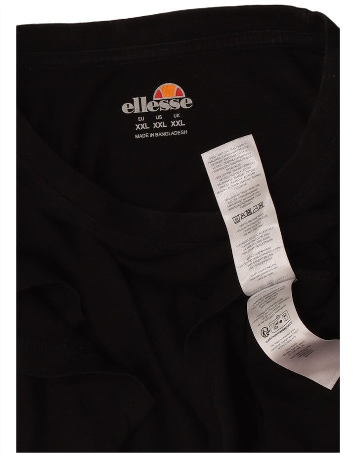 Camiseta masculina Ellesse Top 2XL algodão preto