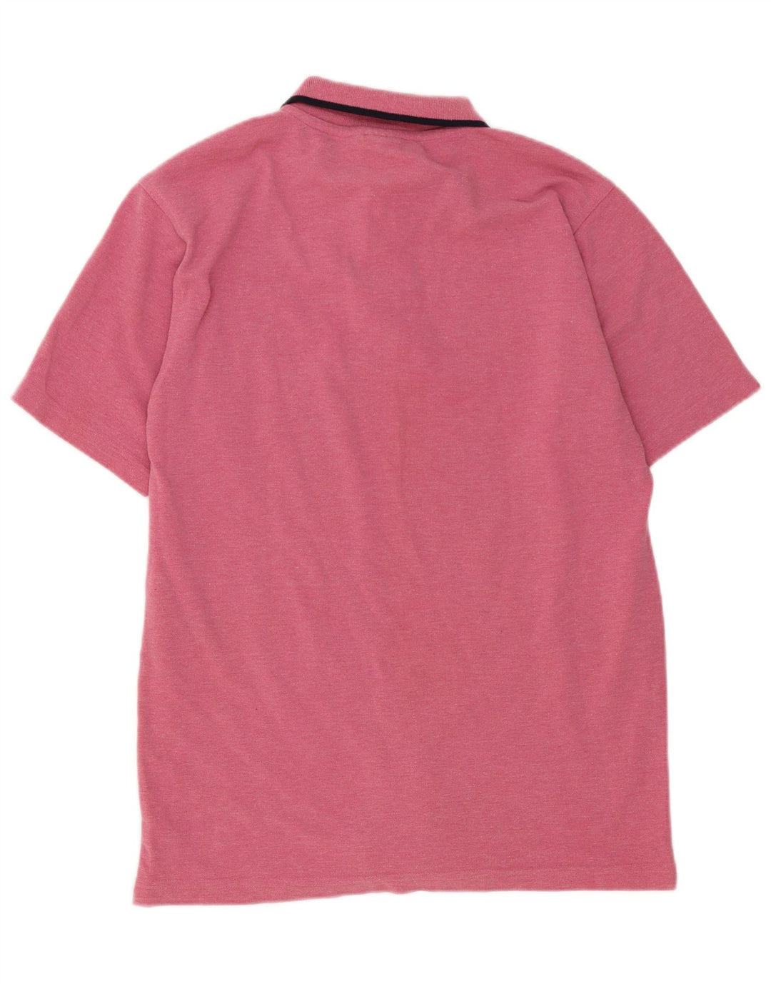 Camisa polo masculina Diadora pequena poliéster listrado rosa