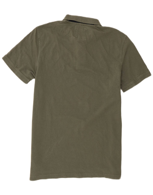 Camisa polo masculina XL de algodão cáqui da Crew Clothing