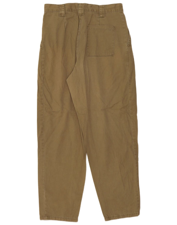 Calça casual feminina Topshop Cônica Reino Unido 12 Médio W30 L29 Algodão Cáqui