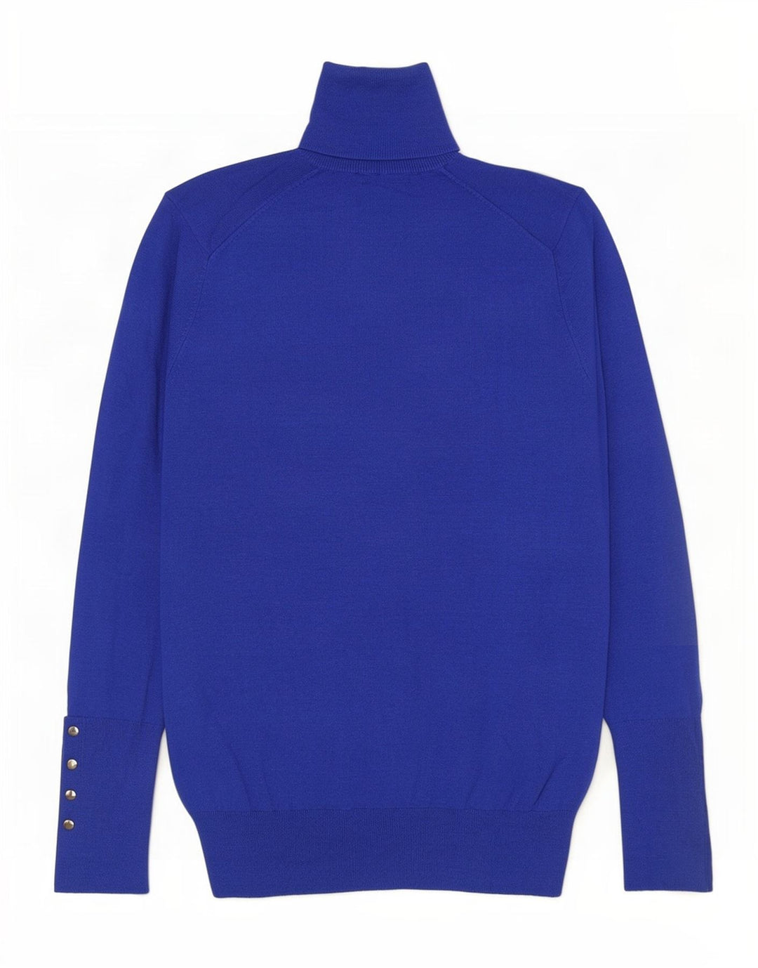 Suéter feminino Zara com gola redonda e viscose azul pequena Reino Unido 10
