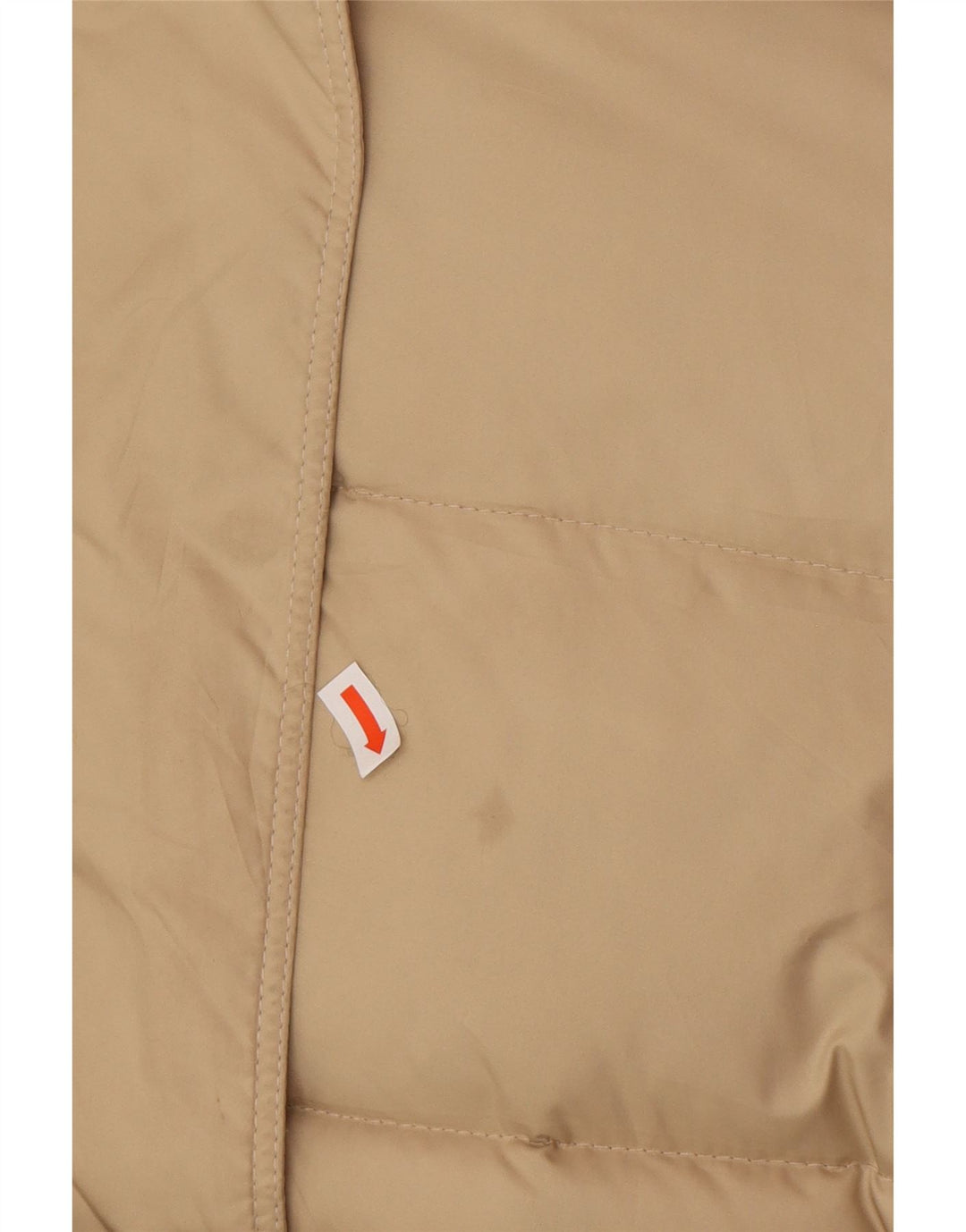 Casaco acolchoado com capuz feminino BURBERRY BRIT Reino Unido 12 Médio Bege Clássico