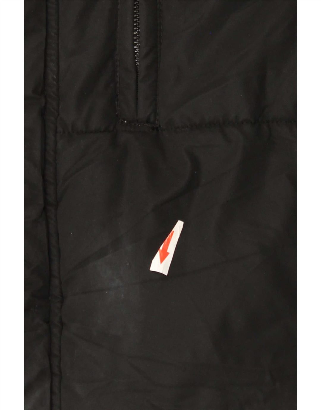 Casaco acolchoado com capuz masculino Zara UK 40 grande poliéster preto