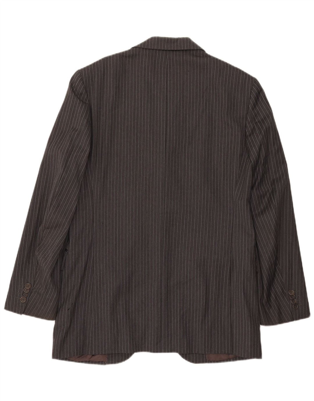 Jaqueta blazer masculina Massimo Dutti com 2 botões EU 40 lã risca de giz cinza médio