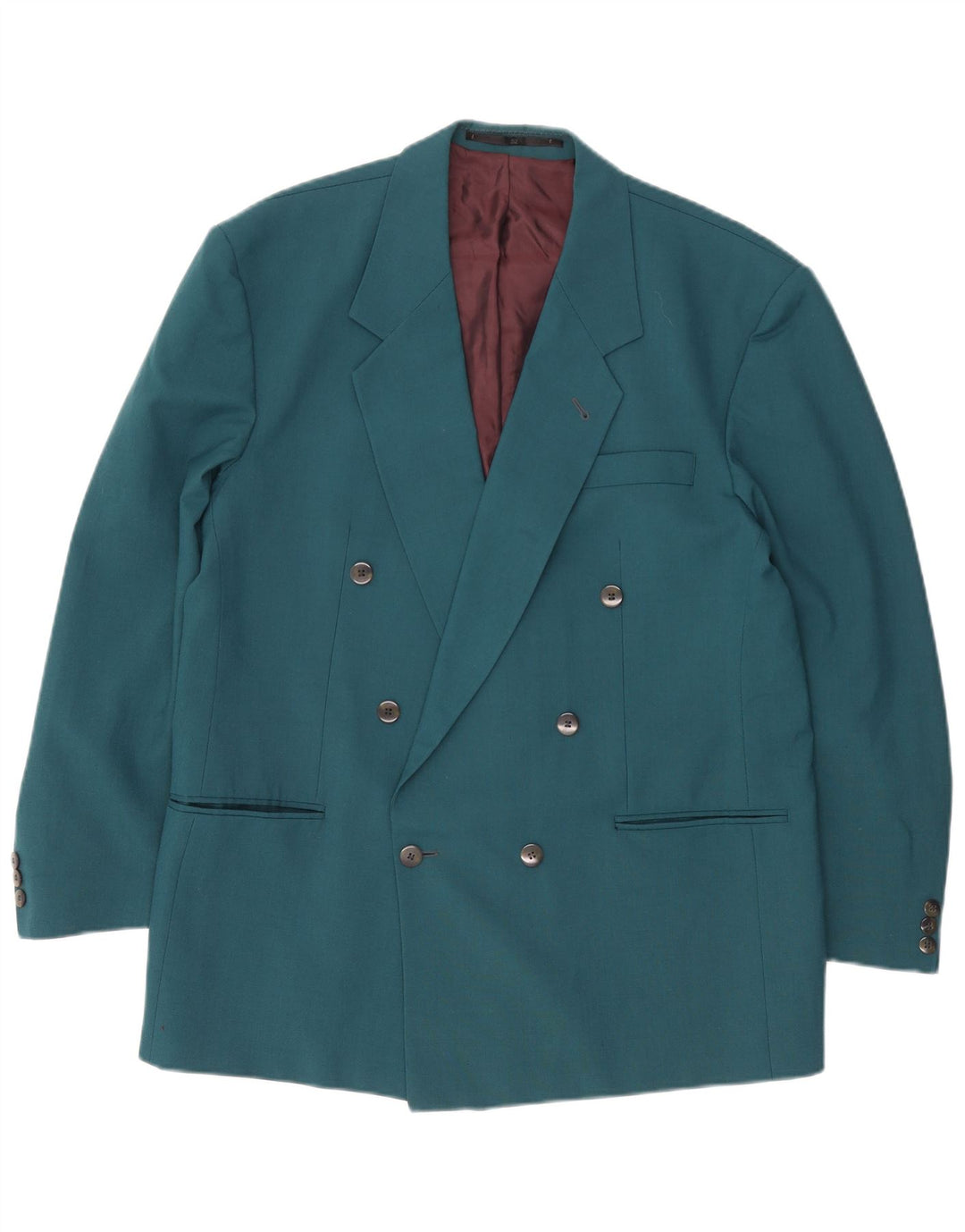 Jaqueta blazer masculina VIP com peito duplo IT 52 XL lã verde
