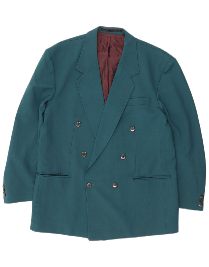 Jaqueta blazer masculina VIP com peito duplo IT 52 XL lã verde