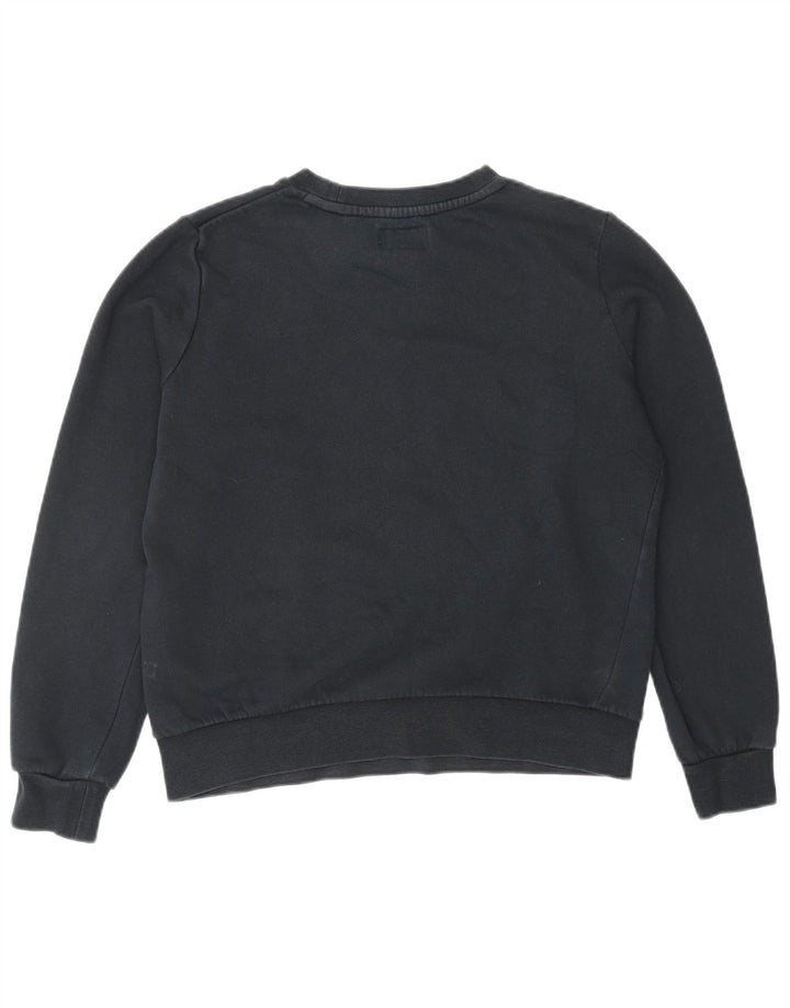 CONVERSE Womens Sweatshirt Jumper UK 14 Medium Black Cotton