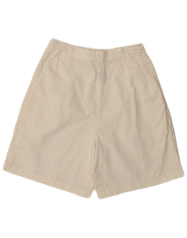 Shorts feminino Lee de cintura alta com amarração casual EUA 12 grande W28 algodão branco