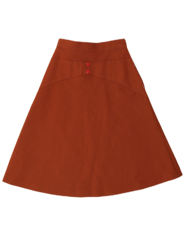 Saia vintage feminina linha A W24 pequena marrom