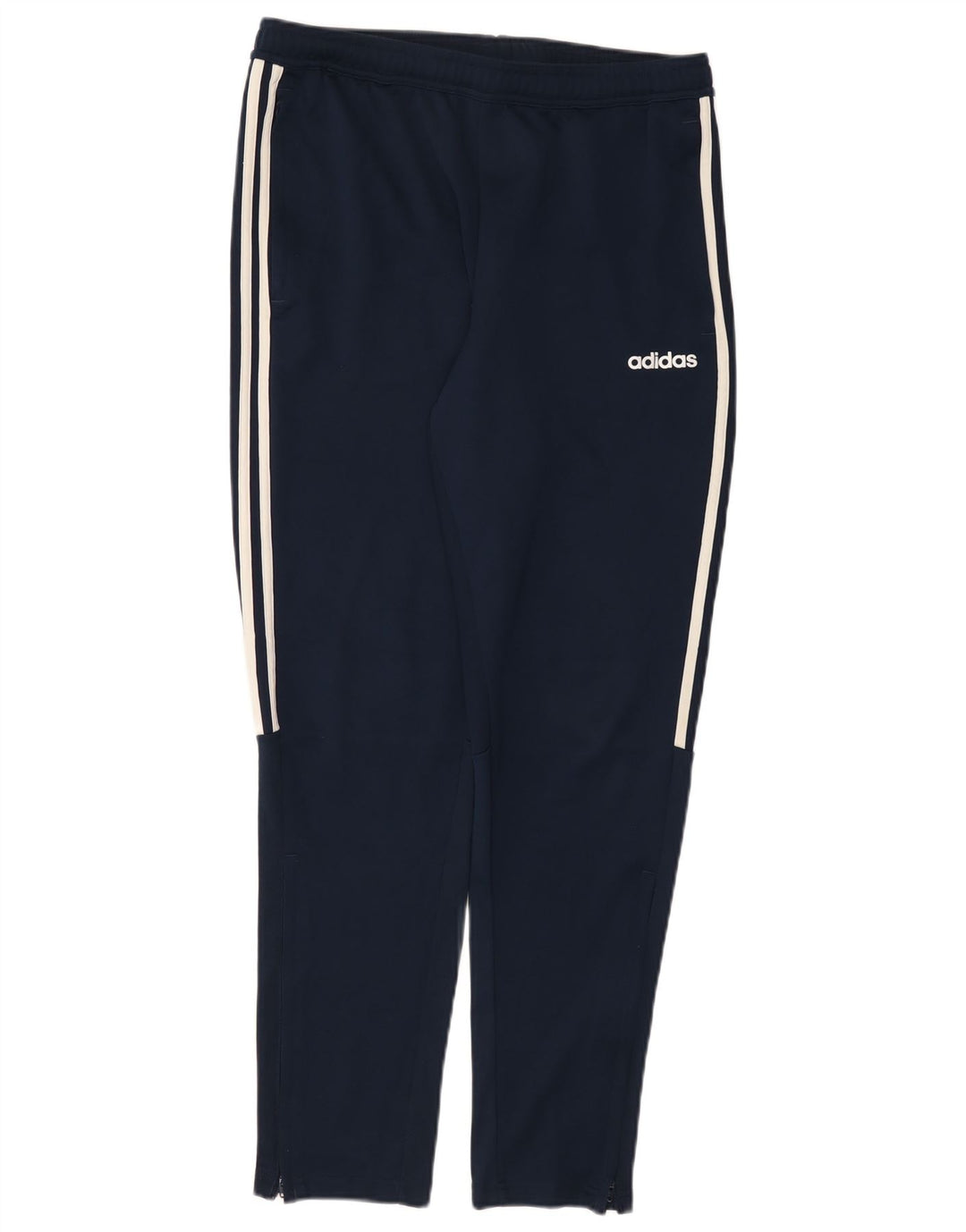 Calça de treino masculina Adidas Climalite grande poliéster azul marinho