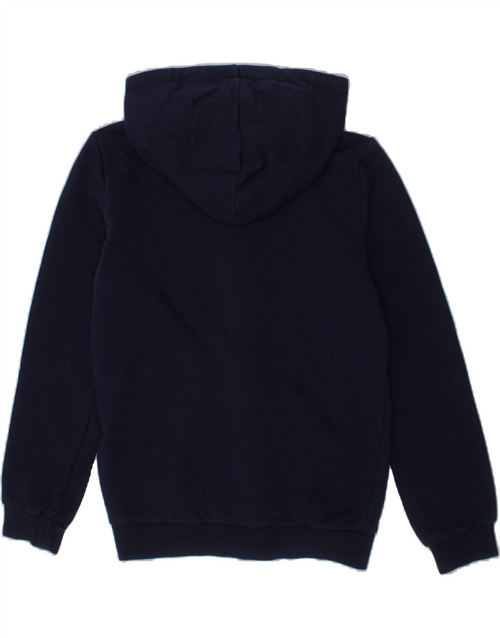 PUMA Boys Graphic Zip Hoodie Sweater 9-10 Years Navy Blue Cotton Vintage Puma and Second-Hand Puma from Messina Hembry 