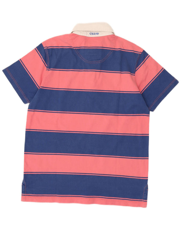 Camisa polo masculina de rugby da Crew Clothing XL algodão listrado rosa
