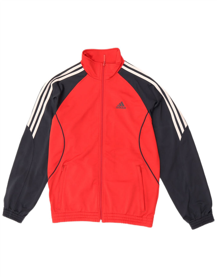 Adidas Mens Tracksuit Top Jacket UK 34/36 Pequeno Vermelho Colorblock Poliéster