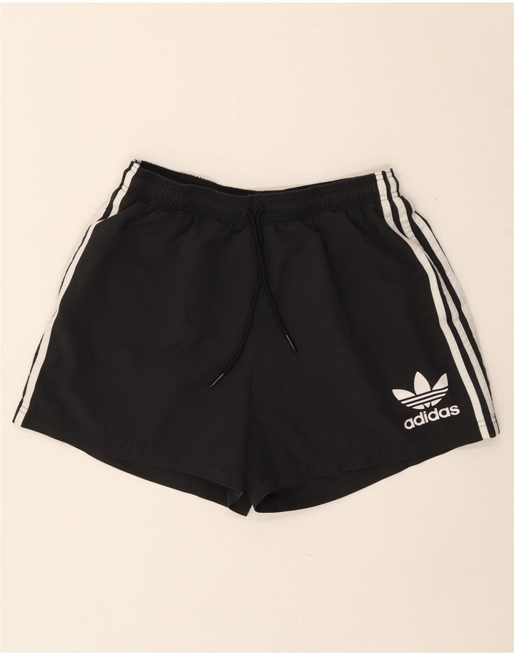 Shorts esportivos gráficos masculinos ADIDAS grande poliéster preto