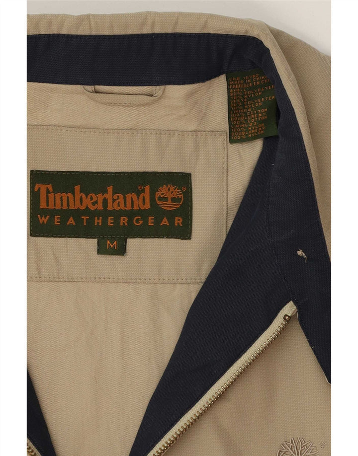 Jaqueta bomber masculina Timberland UK 38 poliéster bege médio