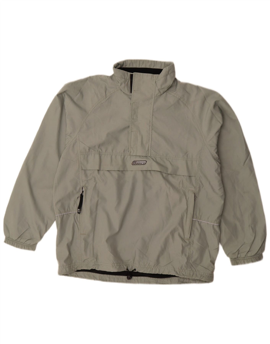 Jaqueta de chuva masculina Asics Loose Fit pulôver Reino Unido 36 poliéster cinza pequeno
