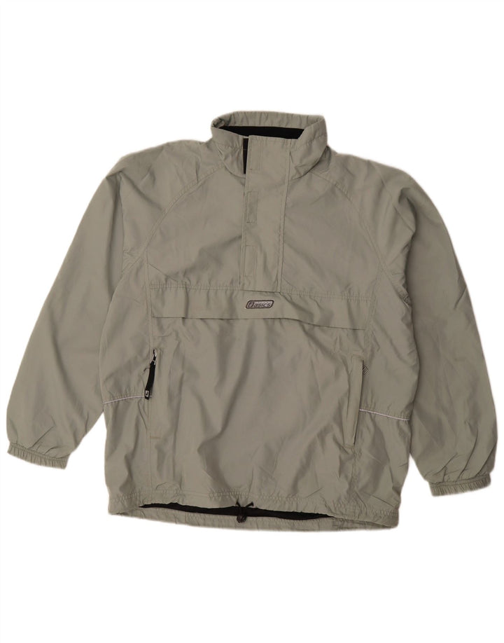 Jaqueta de chuva masculina Asics Loose Fit pulôver Reino Unido 36 poliéster cinza pequeno