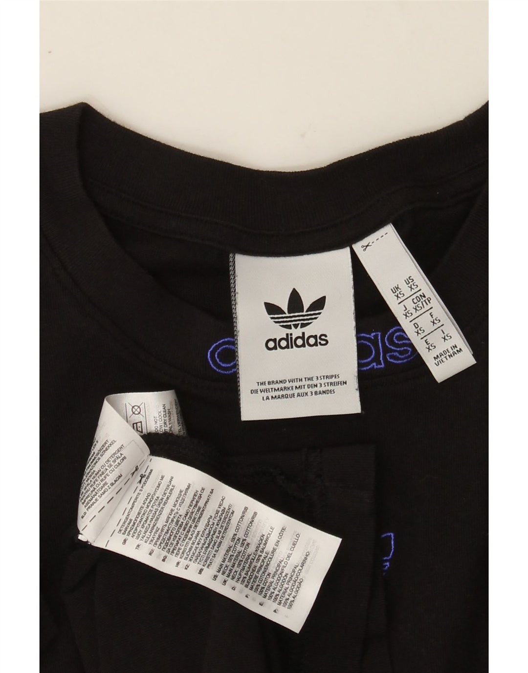 ADIDAS Mens T-Shirt Top XS Black Cotton Vintage Adidas and Second-Hand Adidas from Messina Hembry 