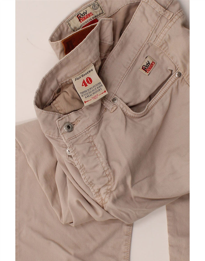 ROY ROGERS Mens Straight Casual Trousers W40 L31 Beige Cotton Vintage Roy Rogers and Second-Hand Roy Rogers from Messina Hembry 
