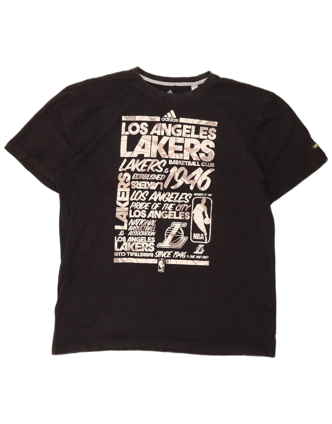 Camiseta Adidas Masculina Los Angeles Lakers Graphic 2XL Algodão Preto