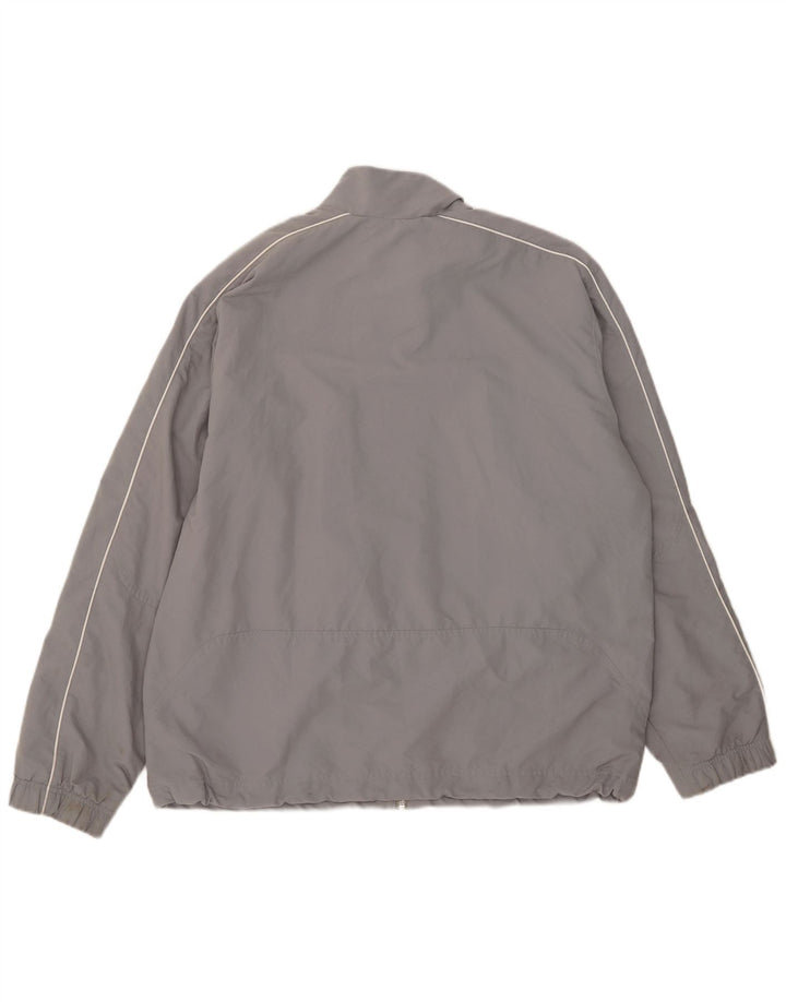 Nike Mens Tracksuit Top Jacket UK 41/43 Grande Cinza Colorblock Poliéster