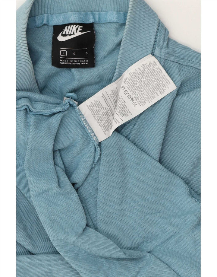 Camisa polo masculina Nike grande algodão azul