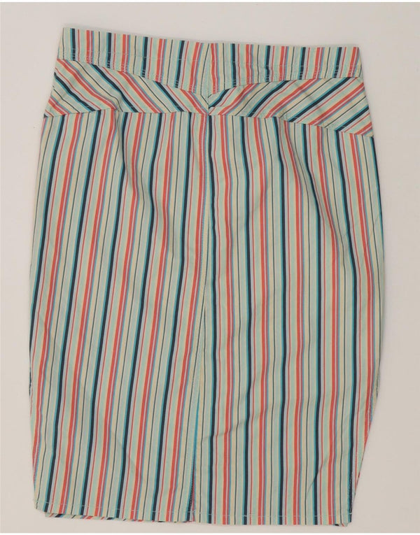 Saia lápis Midi feminina Diesel W28 L24 algodão listrado multicolorido