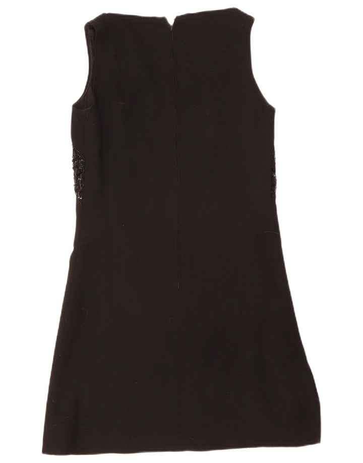 Vestido feminino vintage sem mangas IT 44 médio preto