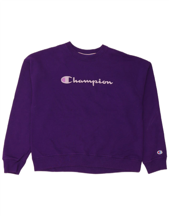 Champion moletom feminino jumper UK 14 algodão roxo médio