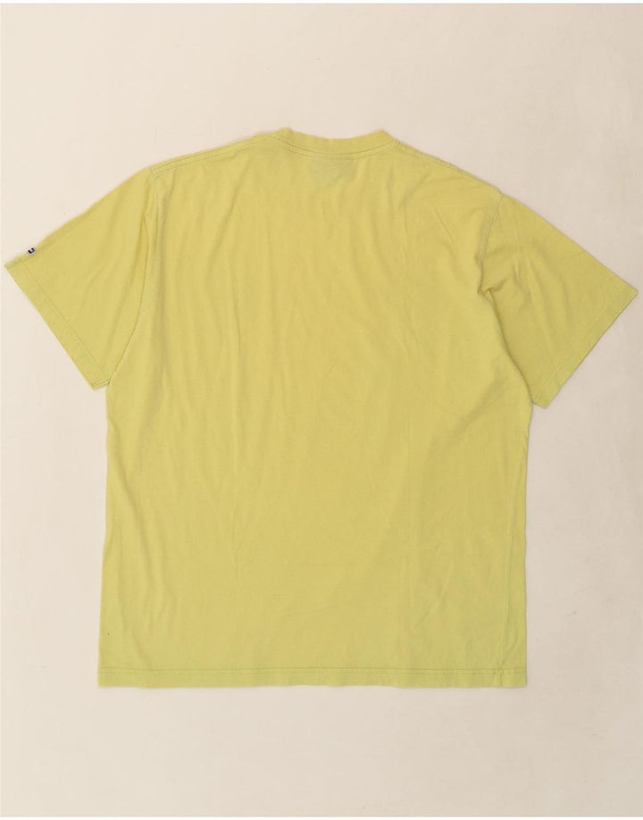 GAS Mens T-Shirt Top XL Yellow Cotton Vintage Gas and Second-Hand Gas from Messina Hembry 