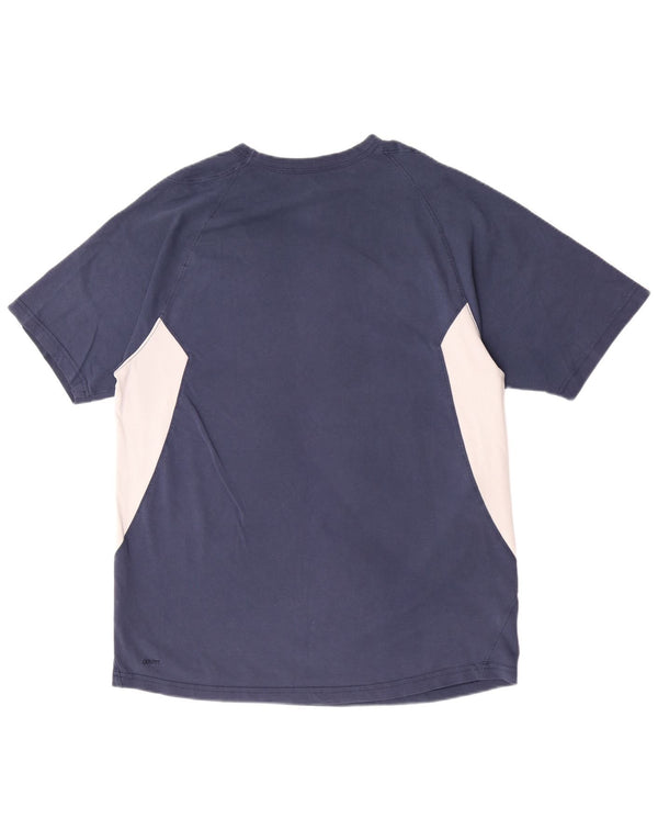 Camiseta masculina Nike Top UK 42/44 grande azul marinho colorblock algodão