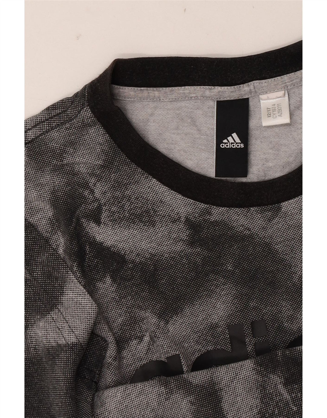 ADIDAS Mens Graphic T-Shirt Top Pequeno Cinza Tie Dye