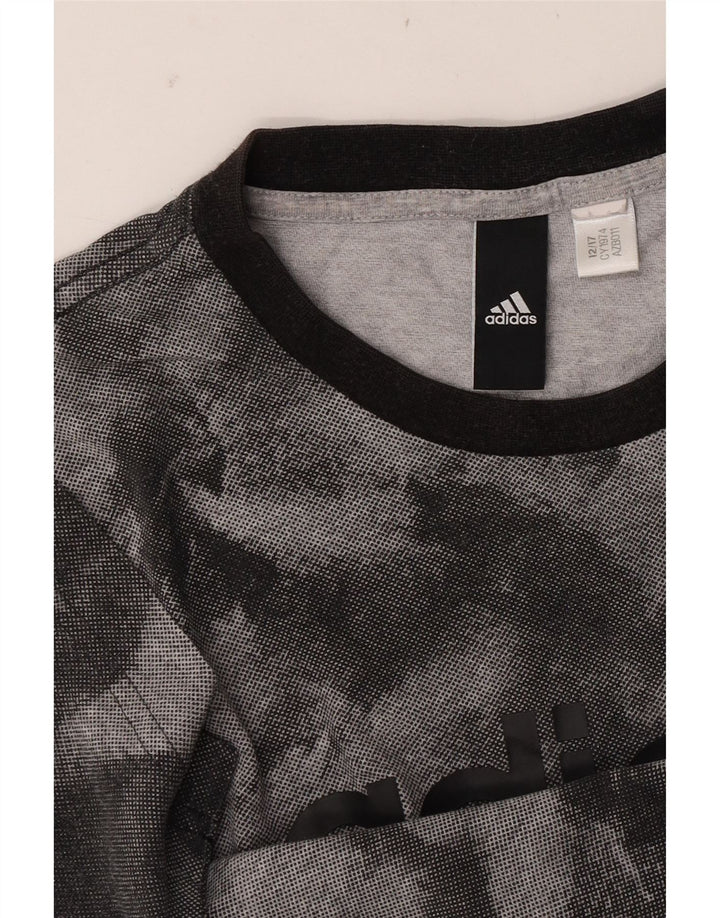 ADIDAS Mens Graphic T-Shirt Top Pequeno Cinza Tie Dye
