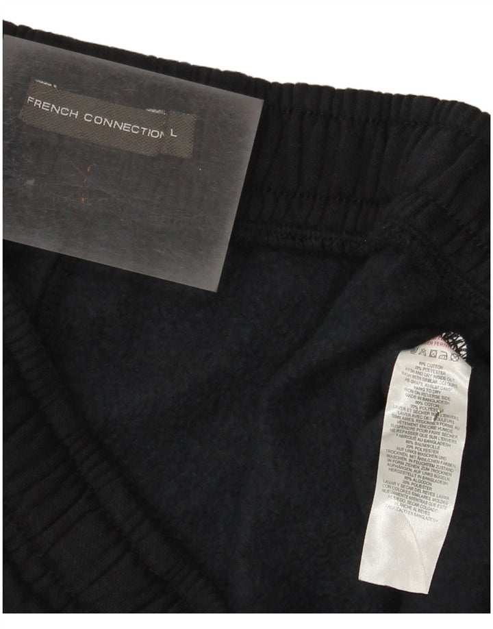 Shorts esportivo masculino French Connection grande algodão preto