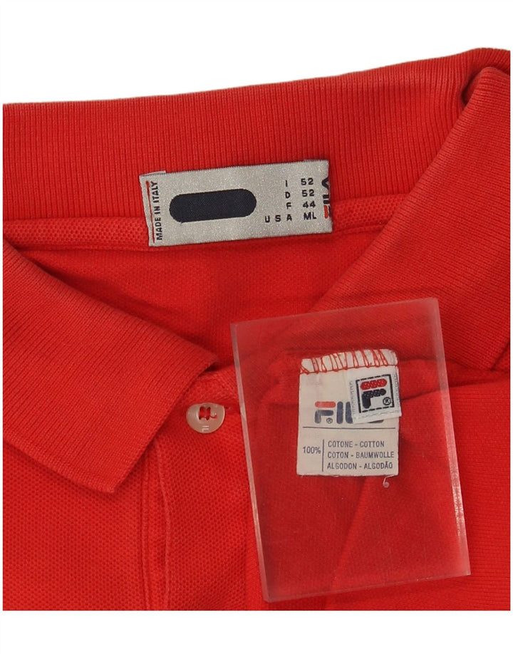 Camisa polo masculina Fila médio algodão vermelho