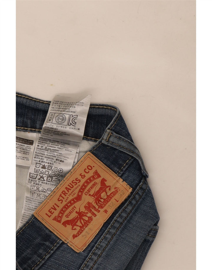 Levi's Masculino 511 Slim Jeans W32 L26 Azul Algodão