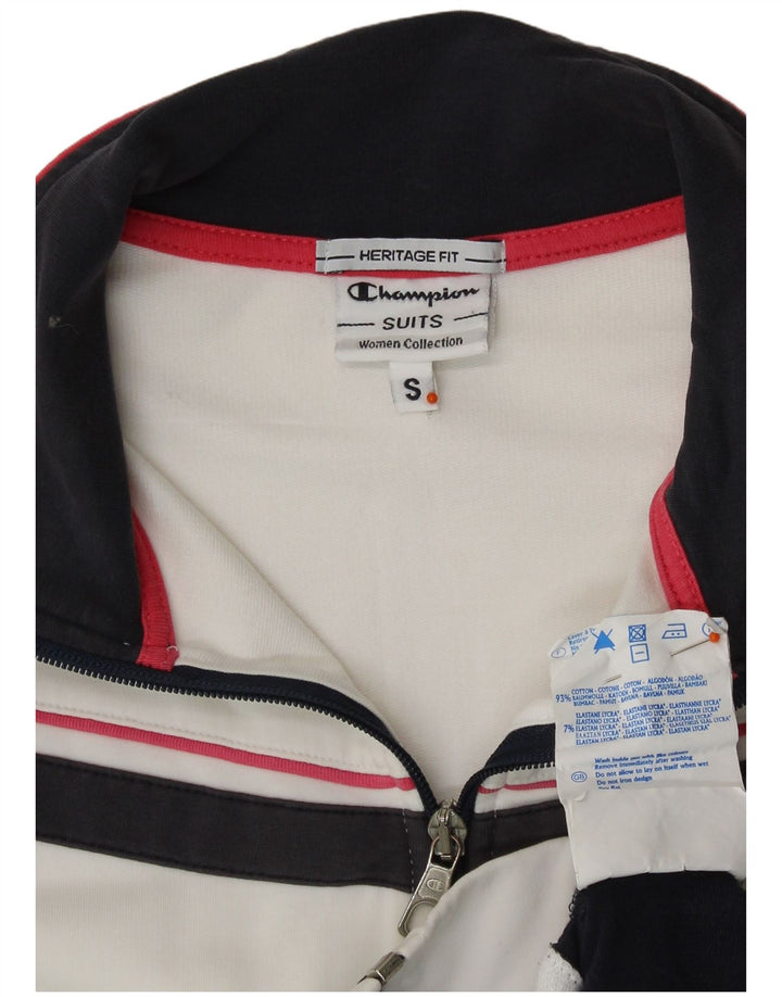 Jaqueta feminina Champion Heritage Fit para treino UK 10 algodão branco pequeno