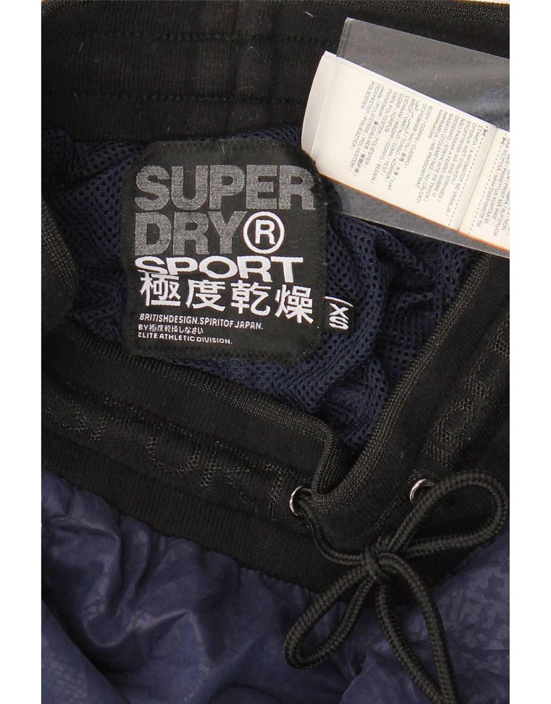 Calça de treino feminina SUPERDRY Joggers Reino Unido 6 XS azul marinho estampa animal