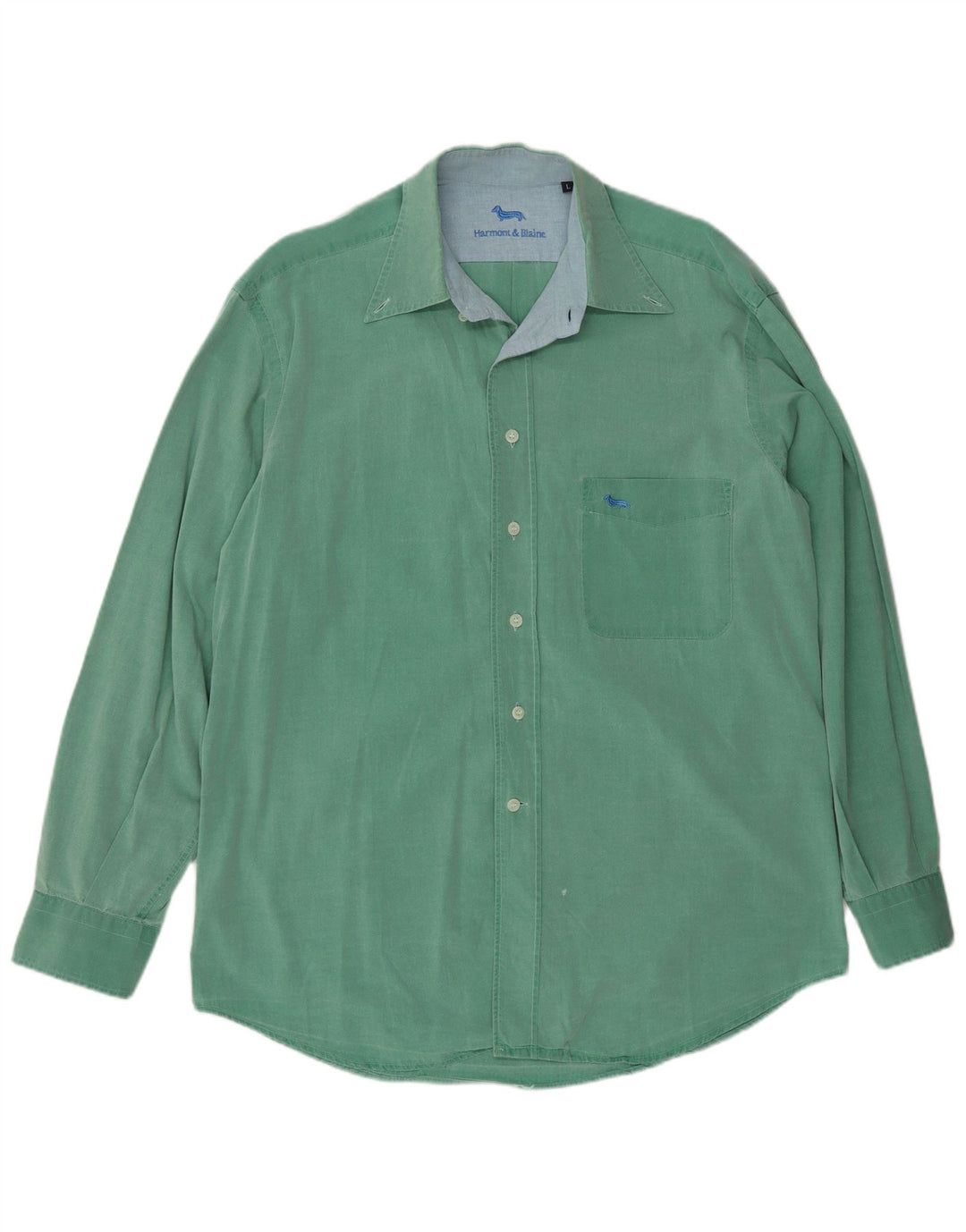 Camisa masculina Harmont & Blaine grande algodão verde