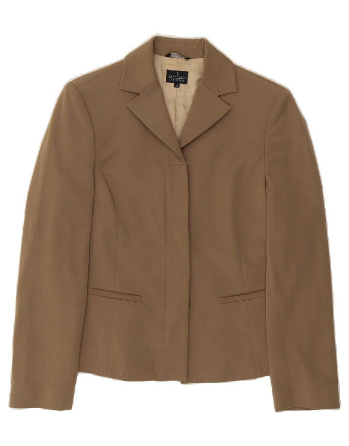 TRUSSARDI JEANS Womens Blazer Jacket IT 42 Medium Brown Vintage Trussardi Jeans and Second-Hand Trussardi Jeans from Messina Hembry 