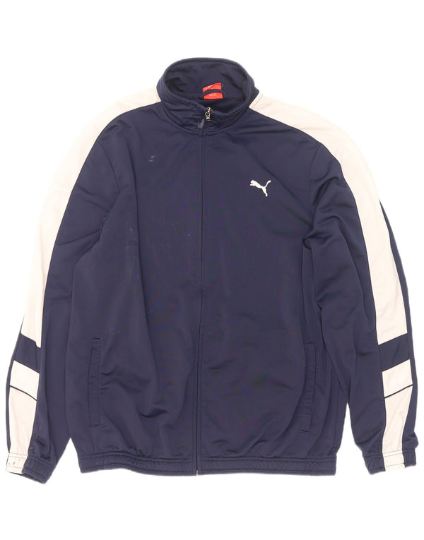 Puma Mens Tracksuit Top Jacket XL Azul marinho Colourblock Poliéster