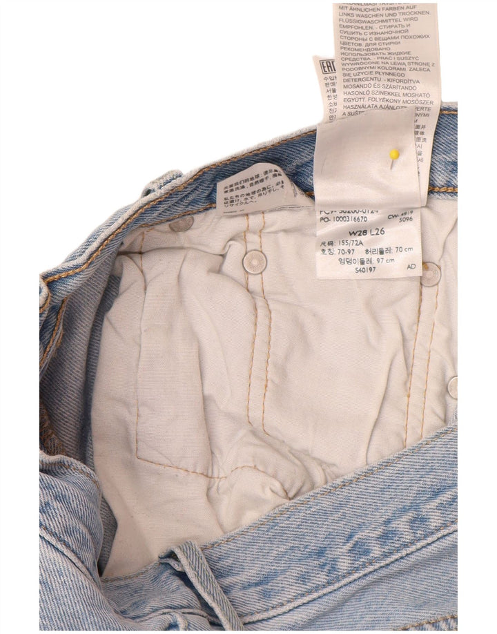 LEVI'S Masculino 501 Straight Jeans W28 L26 Azul Algodão